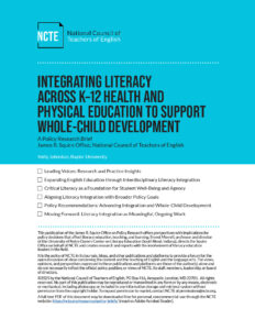 Policy Brief: Integrating Literacy across PEHE